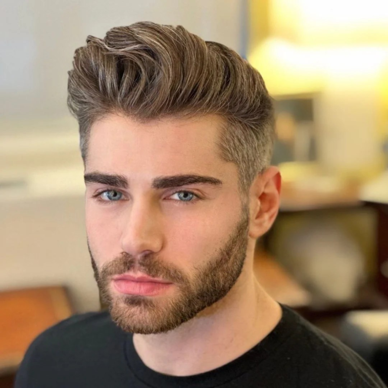 BestHaircutsForDiamondFaceMenSweepingFringe